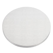 Glownary Professional Round Cake Drum, White Corrugated Cardboard, 14 Inch Diameter, 1/2 Inch Thick, Grease-Resistant Foil-Wrapped, Double Wall, 12 Pack