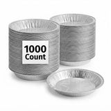 Glownary Disposable Aluminum Foil Pie Pan, 7 15/16" x 1 1/8" Deep, 45 Gauge, Star Base Design Bake Pan, 1000 Count Case
