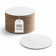 8 Inch White Corrugated Cake Circle, Grease-Resistant, Made in USA, Recyclable, Freezer Safe Cake Drum, 100 Count