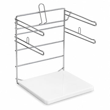 Standard Chrome T-Shirt Bag Rack, Silver Plastic Stand, 12 x 12 x 15.5 Inches, Hanging Hole Feature
