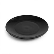 Glownary Coupe 6 Inch Black Plastic Round Plates, BPA Free, Disposable, for Events and Weddings, 15 Count
