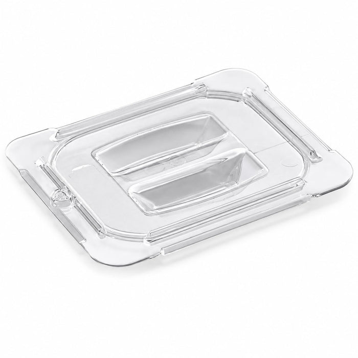 Glownary Clear Polycarbonate Food Pan Lid with Handle, 1/6 Size, Rectangle, 6 3/4 x 6 3/8 Inches, NSF Listed, Dishwasher Safe, 6 Count