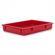 Heavy-Duty Polypropylene Dough Proofing Box, Red, 18 x 26 x 3 Inches, Stackable, Dishwasher Safe, for Commercial Bakery