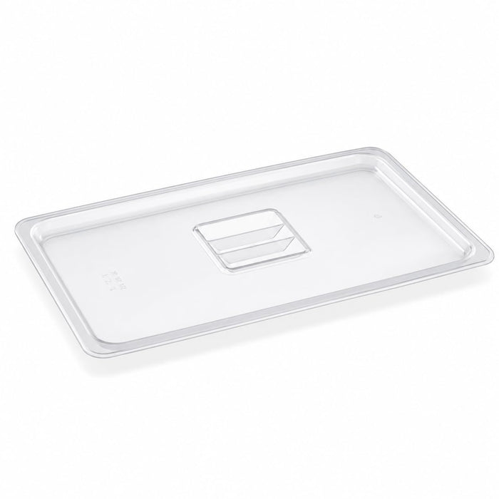 [6 PACK] Full Size Translucent Polypropylene Food Pan Lid with Handle, 20.875 x 12.75 Inches, Temperature Range -40F to 160F, BPA Free, NSF Listed