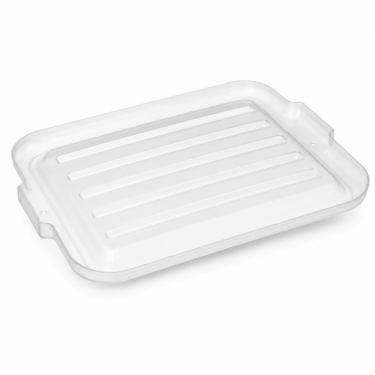 20 x 15 Inch Clear Heavy-Duty Polypropylene Bus Tub Lid, Storage Box Cover with Reinforced Rim, Stackable Design, Dishwasher Safe
