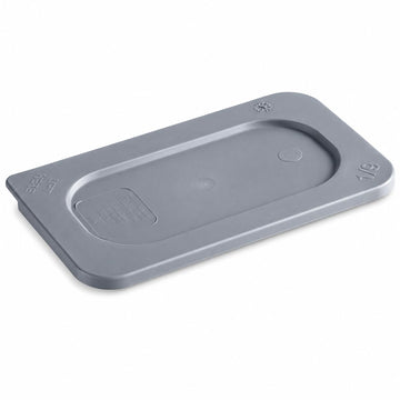[6 PACK] 1/9 Size Gray Polyethylene Food Pan Cover, Rectangle Seal Lid, BPA Free, NSF Listed, 6.75 x 4.25 Inches, for Commercial Kitchen and Catering
