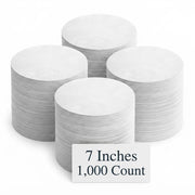 7 Inch Round Dry Wax Pan Liners, White, Grease-Resistant Paper, Pre-Cut Sheets for Baking, 1000 Count