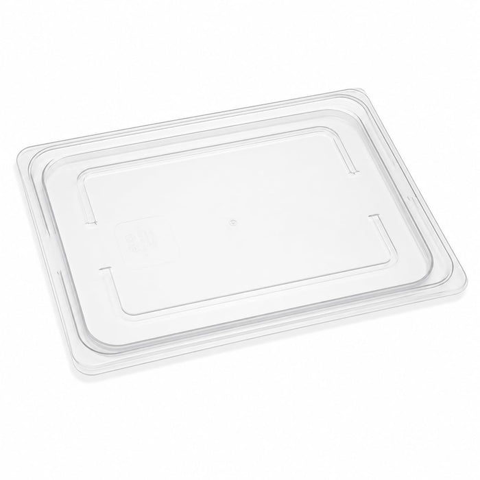 [6 PACK] 1/2 Size Translucent Polypropylene Food Pan Lid, BPA Free, NSF Listed, 12.75 x 10.44 Inches, Secure Sealing, Temperature Range -40F to 160F, Dishwasher Safe
