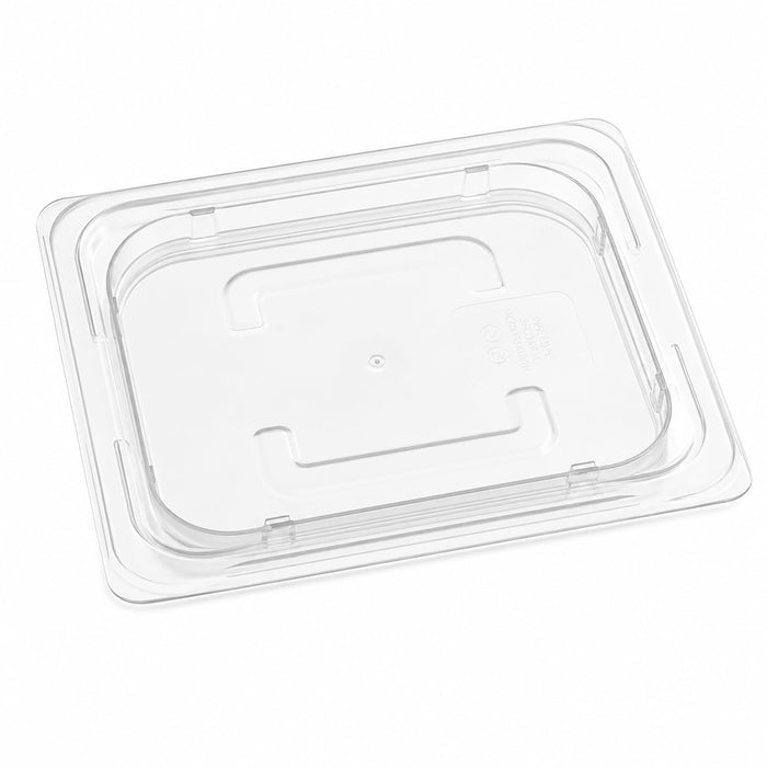 [6 PACK] 1/6 Size Translucent Polypropylene Food Pan Lid, BPA Free, NSF Listed, 6 15/16 x 6 3/8 Inches, Secure Sealing, Dishwasher Safe