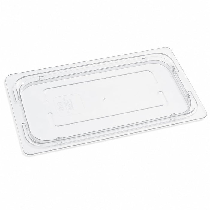 [6 PACK] 1/4 Size Translucent Polypropylene Food Pan Lid, Rectangle, BPA Free, NSF Listed, 10.7 x 6.4 Inch, Secure Sealing, Temperature Range -40F to 160F
