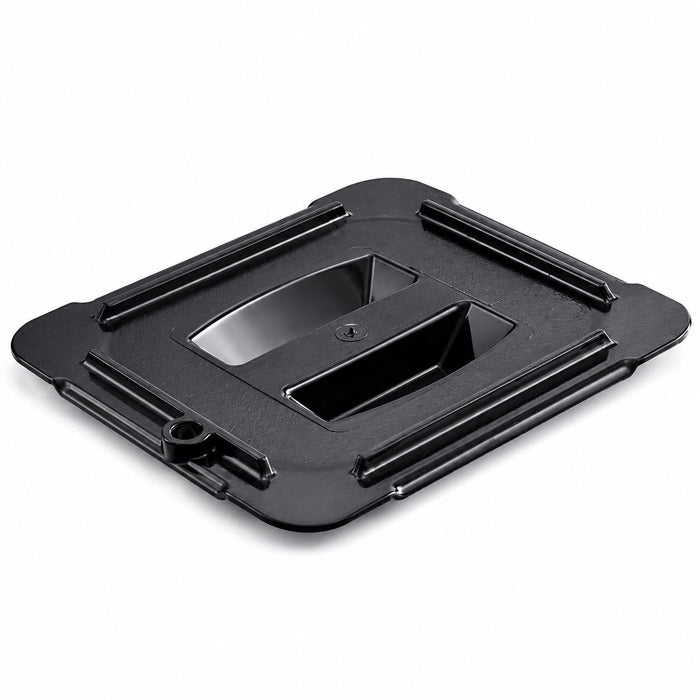 1/6 Size Black Polycarbonate Food Pan Lid with Handle, Stackable, Dishwasher Safe, NSF Listed, 6.75 x 6.38 Inches, Rectangle Shape