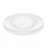 Glownary Coupe Clear Plastic Plates, 6 Inch Round, BPA Free, Disposable, for Events and Weddings, 15 Count