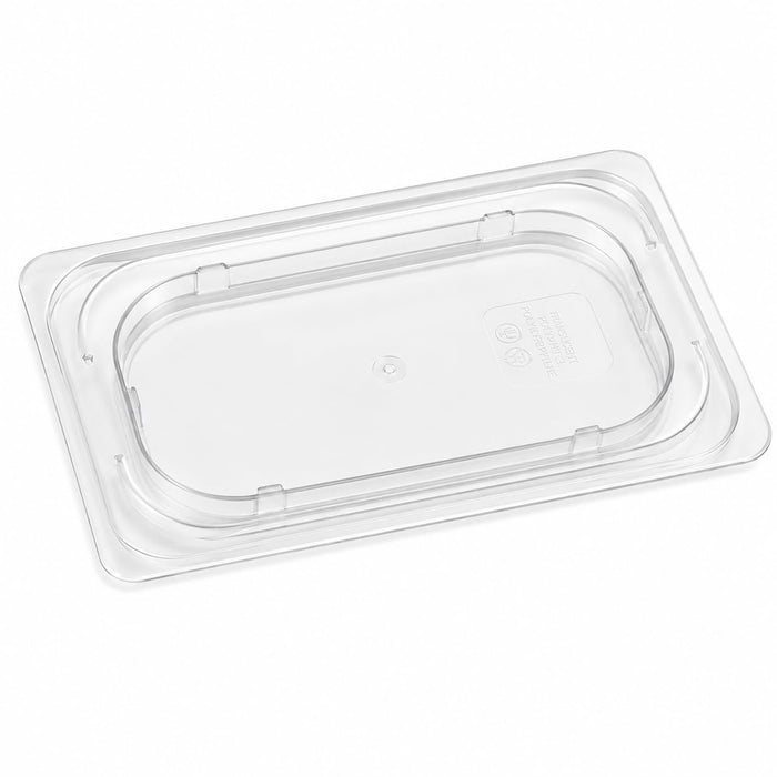 [6 PACK] 1/9 Size Translucent Polypropylene Food Pan Lid, BPA Free, NSF Listed, 6 15/16 x 4 1/4 Inches, Dishwasher Safe, Rectangle Shape