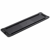 [6 PACK] 1/2 Size Long Black Polycarbonate Food Pan Lid, Dishwasher Safe, NSF Listed, Stackable, 20.75 x 6.38 Inches, Rectangle Shape, Commercial Kitchen Storage