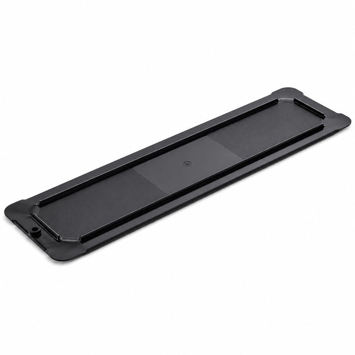 [6 PACK] 1/2 Size Long Black Polycarbonate Food Pan Lid, Dishwasher Safe, NSF Listed, Stackable, 20.75 x 6.38 Inches, Rectangle Shape, Commercial Kitchen Storage