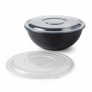 Glownary Clear PET Plastic Flat Lid, Round 15.25 Inch, BPA Free, Stackable, for 320 oz Bowls, 5 Pack