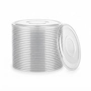 Glownary Clear PET Plastic Flat Lid, 15.25 Inches Round, for 320 oz Bowls, Stackable, BPA Free, Recyclable, 25 per Case