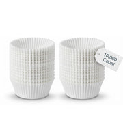 Glownary White Fluted Jumbo Baking Cups, Paper, 2.25 x 1.875 Inch, 5 oz Capacity, Oven Safe to 450°F, 10000/Case