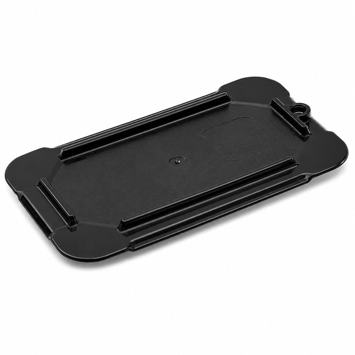 [6 PACK] 1/9 Size Black Polycarbonate Food Pan Lid, Flat Design, NSF Listed, Dishwasher Safe, Temperature Range -40F to 212F, 6.87 x 4.25 Inches