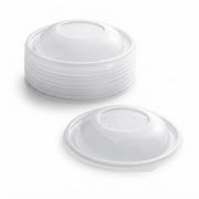 Glownary Clear PET Plastic Dome Lid, 7.75 Inch Diameter, for 24 and 32 oz Round Bowls, BPA Free, Recyclable, Stackable, 25 Pack