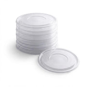 Glownary Clear PET Plastic Flat Lids, 9 Inch Round, BPA Free, Stackable, for 24W-48oz Bowls, 25 Pack