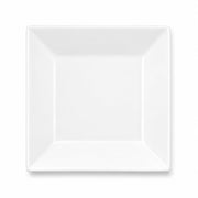 Glownary Square Porcelain Plate, 6 Inch, Bright White, Commercial Grade, Microwave and Oven Safe, Wide Rim, 36 per Case