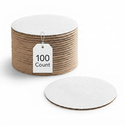 Glownary 6-Inch White Corrugated Cake Circle, Grease-Resistant, Freezer Safe, Recyclable, 100 Count