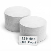 Glownary 12 Inch Round Dry Wax Pan Liners, White, Grease-Resistant, Pre-Cut Sheets for Cake Baking, 1000 Count Case