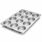 Glownary 12-Cup Jumbo Muffin Pan, Aluminized Steel, Silicone Glazed, 13 x 18 Inch, Commercial Cupcake Bakeware