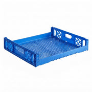 [4 Pack] Commercial Bread Tray, Blue Plastic, 29 x 26 x 6 Inches, Stackable with Reinforced Corners