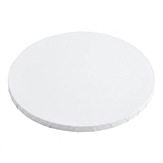 Glownary 18-Inch Round White Cake Drum, 1/2-Inch Thick Corrugated Cardboard, Grease-Resistant, Double Wall Cake Circle, 12 per Case