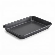 Glownary Eighth Size Non-Stick Aluminum Sheet Pan, 19 Gauge, Gray Wire Rim, 6.5 x 9.5 Inch, Rectangle Bun Tray, Freezer and Oven Safe