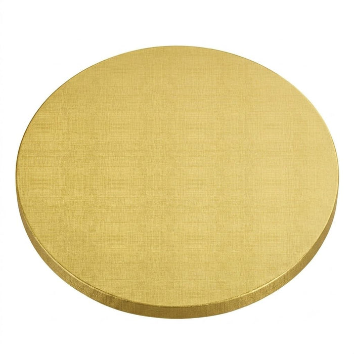 Glownary 14-Inch Round Gold Cake Drum, Corrugated Cardboard, 1/2-Inch Thick, Grease-Resistant, Double Wall, 12 per Case