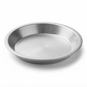 Glownary 8 Inch Aluminum Pie Pan, 16 Gauge, Round, 1.25 Inch Deep, Stackable, Silver, Oven Safe Pan for Baking and Serving