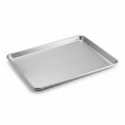 Glownary Full Size Aluminum Sheet Pan, 12 Gauge, 18x26 Inch, Open Bead Rim, Commercial Bun Pan, Silver, Stackable