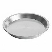 Glownary 12-Inch Aluminum Pie Pan, 16 Gauge, Round, Silver, 1.25-Inch Deep, Stackable, Oven Safe, Commercial Baking Pan