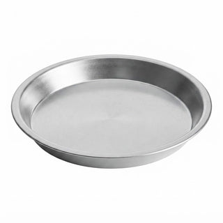 Glownary 12-Inch Aluminum Pie Pan, 16 Gauge, Round, Silver, 1.25-Inch Deep, Stackable, Oven Safe, Commercial Baking Pan