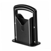 Glownary Bagel Blade Black Bagel Slicer, Manual Operation, Carbon Steel Blade with Non-Stick Coating, Polycarbonate Shield, 7 x 3.5 x 9 Inches