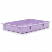 Glownary 18 x 26 x 3 Inch Purple Polypropylene Dough Proofing Box, Heavy-Duty, Stackable for Commercial Bakery