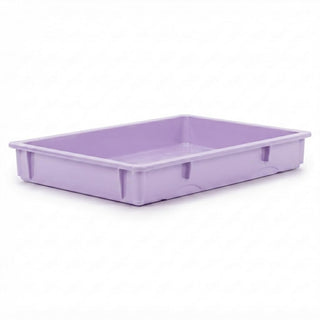 Glownary 18 x 26 x 3 Inch Purple Polypropylene Dough Proofing Box, Heavy-Duty, Stackable for Commercial Bakery