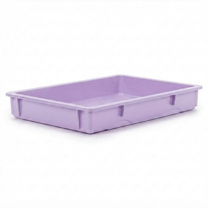 Glownary 18 x 26 x 3 Inch Purple Polypropylene Dough Proofing Box, Heavy-Duty, Stackable for Commercial Bakery