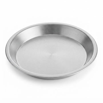 Glownary 11-Inch Aluminum Pie Pan, 16 Gauge, Round, Silver, 1.25 Inch Deep, Stackable, Oven Safe, Commercial Baking Pan