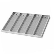 Glownary Aluminum Sub Roll Pan with 5 Molds, Silver, 18 x 12.75 Inch, Perforated Surface, Silicone Glazed Finish, Rectangle Shape, for Commercial Baking