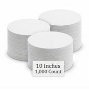 Glownary 10 Inch Round Parchment Pan Liner, White, Quilon Coated, Grease-Resistant, Oven Safe to 425°F, 1000 Sheets per Case,