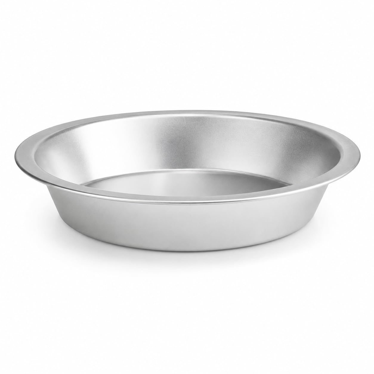 Glownary 16 Gauge Aluminum Deep Dish Pie Pan, Silver, 9 1/8 Inch Interior Diameter, 1 3/4 Inch Deep, Stackable, Oven Safe, Round Baking Pan
