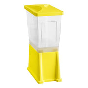 3 Gallon Yellow Rectangular Slim Beverage Dispenser, BPA Free Plastic, Freezer Safe with Stand and Labels, 16 x 8 x 21 Inches view 2