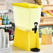 3 Gallon Yellow Rectangular Slim Beverage Dispenser, BPA Free Plastic, Freezer Safe with Stand and Labels, 16 x 8 x 21 Inches view 4