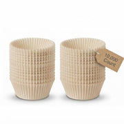 Glownary Brown Paper Fluted Jumbo Baking Cups, 2.25 x 1.875 Inch, 5 oz Capacity, Natural Brown Cupcake Cups, 10000 per Count