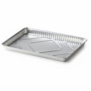 Glownary Aluminum Foil Half Sheet Cake Pan, Silver, 17.5 x 12.9 x 1.25 Inches, Oven Safe Rectangle Baking Pan, 25 per Pack
