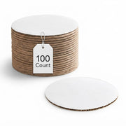 Glownary 18-Inch White Corrugated Cake Circle, Grease-Resistant, Single Wall Cardboard, Freezer Safe, 100 Count per Case